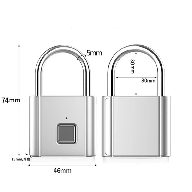 Keyless USB Rechargeable Smart Padlock